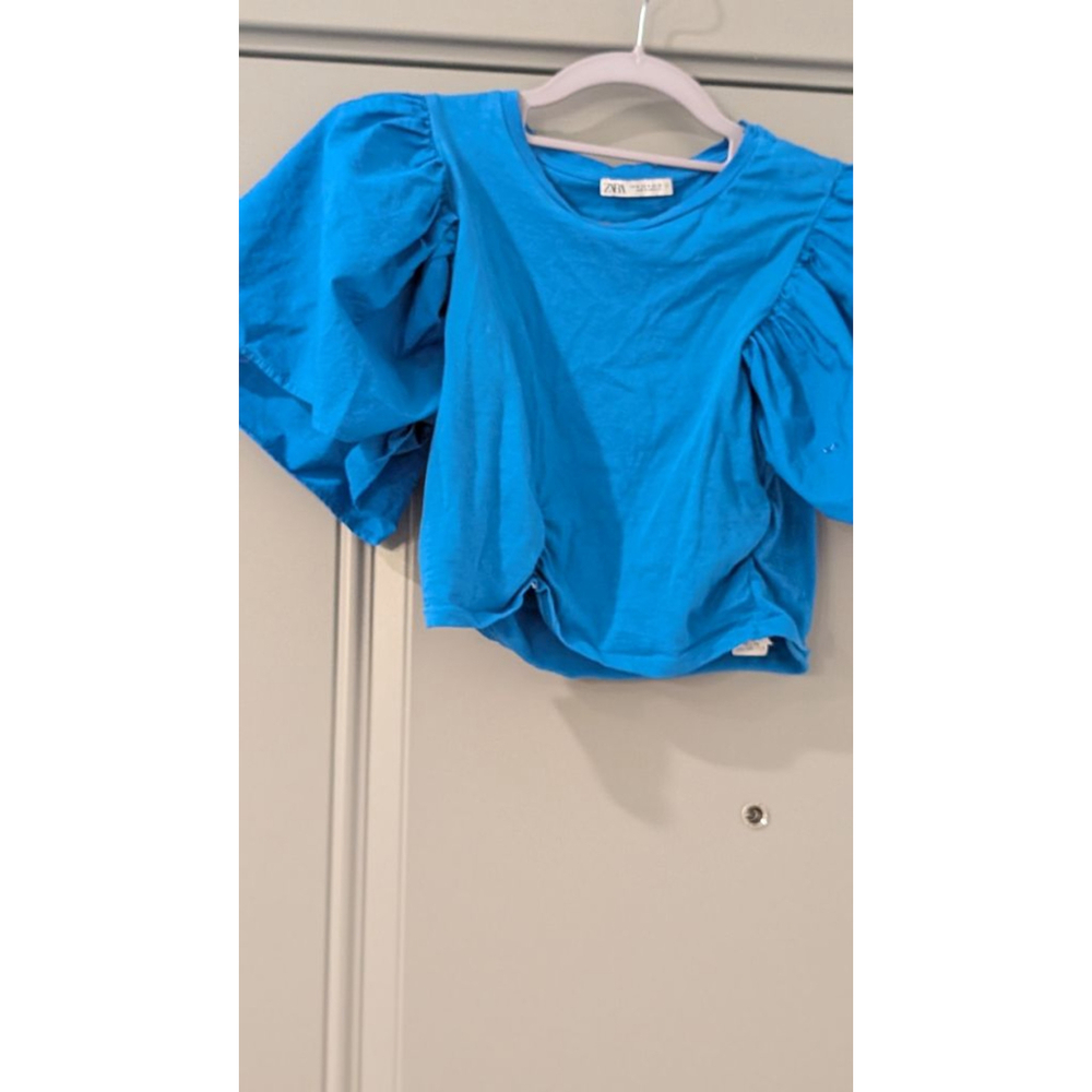 Girls ZARA Blue Short Sleeve Tee M